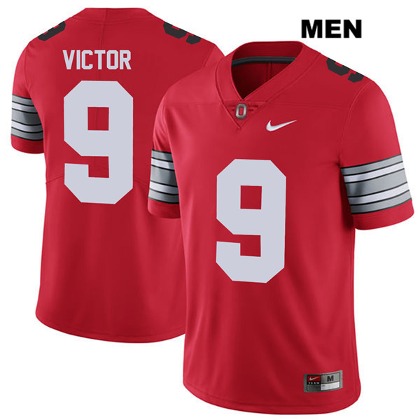 Ohio State Buckeyes Men's Binjimen Victor #9 Red Authentic Nike 2018 Spring Game College NCAA Stitched Football Jersey WJ19D51UK